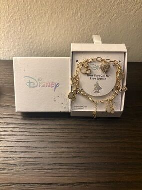 NEW Disney Gold Charm Bracelet